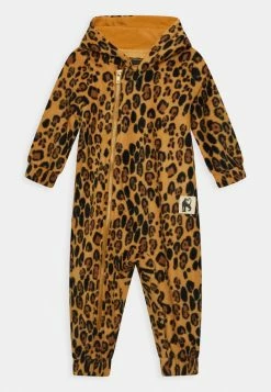Mini Rodini LEOPARD ONESIE UNISEX - Jumpsuit - Beige