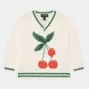 Mini Rodini CHERRY KNITTED SWEATER - Jumper - Offwhite -Mini Rodini shop eed00ec3995e4ff49befa24582151406