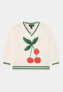 Mini Rodini CHERRY KNITTED SWEATER - Jumper - Offwhite
