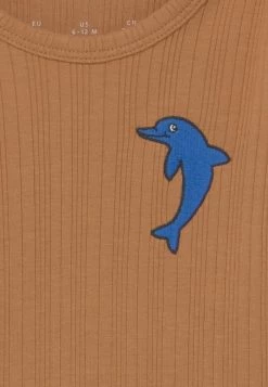 Mini Rodini DOLPHIN UNISEX - Body - Brown -Mini Rodini shop f0b07e6ff955405485de89b02f6de566