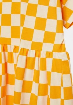 Mini Rodini CHESS CHECK DRESS - Jersey Dress - Orange 4 Mini Rodini CHESS CHECK DRESS - Jersey Dress - Orange -Mini Rodini shop f81db3f42e6a40c188a946125aa019e2