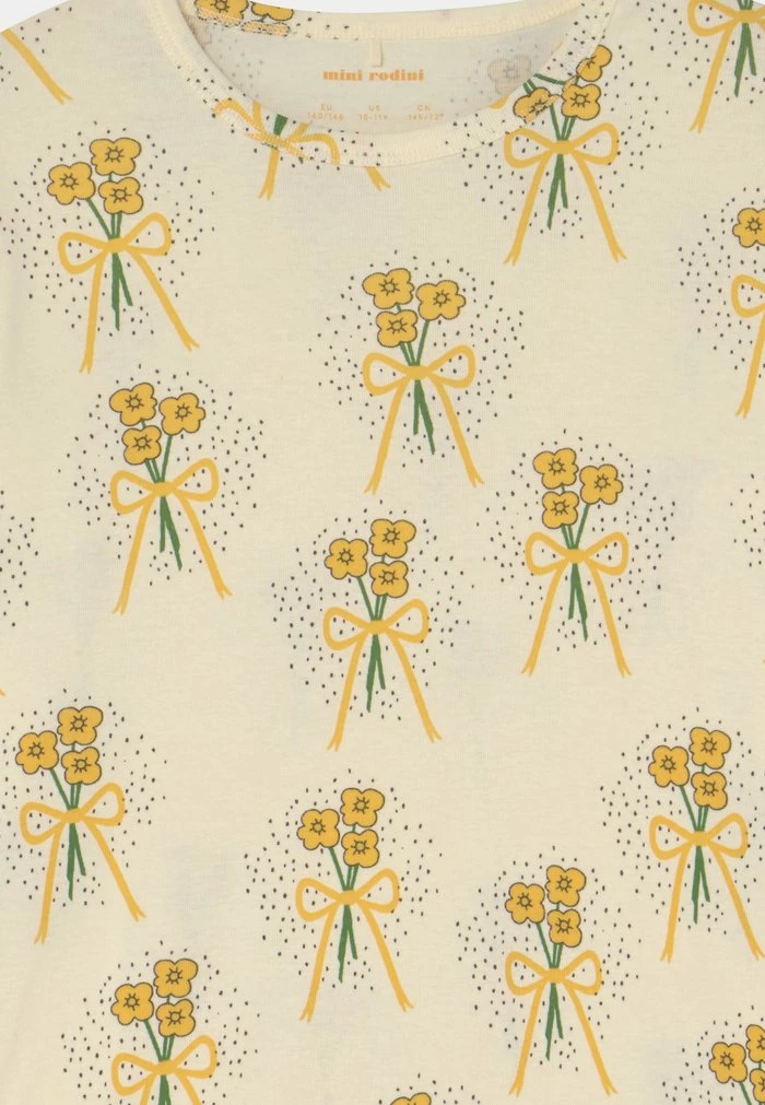 Mini Rodini WINTERFLOWERS TEE UNISEX - Long Sleeved Top - Yellow 5 Mini Rodini WINTERFLOWERS TEE UNISEX - Long Sleeved Top - Yellow - Image 3